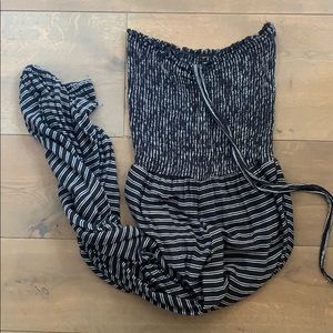 black and white striped jumpsuit